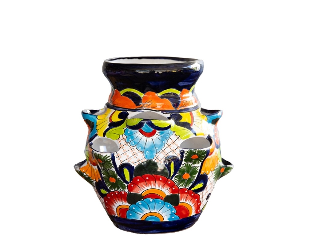 TALAVERA STRAWBERRY PLANTER, 13.0"x14.0"