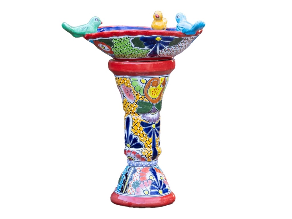 TALAVERA BIRDBATH, 18.0"x28.5"