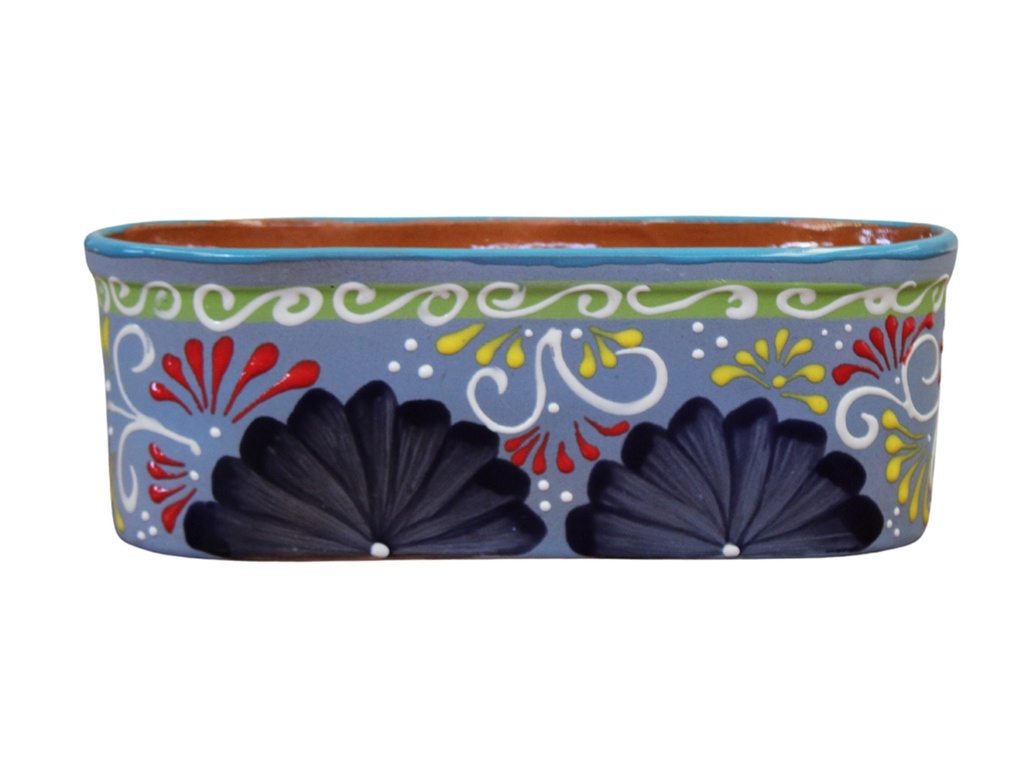 [TL-J5035TRL] TALAVEREA TIERRA LUZ LARGE CRADLE PLANTER, 13.5" x 6.5" x 5"