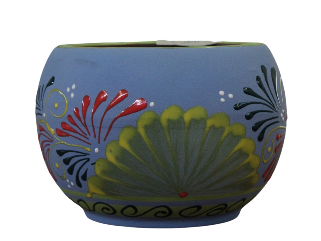 [TL-J5049TRL-A-C4] TALAVERA TIERRA LUZ, MACETA  BOLA, 9.0"X7.5", SOLD IN CASE OF 4