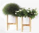 WOOD STAND MID CENTURY 16.5"x16.0" (14 INCH POT), SOLD IN CASE OF 2