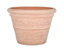 ROLL RIM PLANTER, ITALIAN TERRA COTTA, 27.5"X19.5"