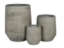 SLATE PLANTER, GREY STONE, SET OF 3- 21.0"X27.0", 15.5"X19.0", 11.0"X13.0"