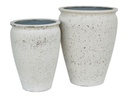 MAXIMUS PLANTER, IVORY NATURAL STONE, SET OF 2- 21.0"X27.0", 16.5"X23.0"