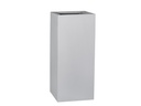 TALL SQUARE PLANTER LIGHT GREY POLY FIBERS SET OF 2- 15"x15"x31.5" 12"x12"x27" (AB)