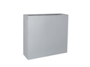 RECTANGULAR TALL PLANTER BOX LIGHT GREY POLY - RESIN POTS, SET OF 2- 42.5"x15.5"x40" 33"x12"x31.5"