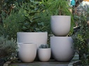 DEEP BOWL PLANTER, ECOSTONE TAN, SET OF 5- 25.5"X23.5", 21.5"X20", 17.5"X17.5", 15"X12", 10"X9"