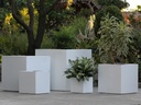 CUBE PLANTER, GLOSSY WHITE, SET OF 5-23.5"x23.5"x23.5", 19.5"x19.5"x19.5", 15.5"x15.5"x15.5", 12"x12"x12", 10"x10"x10"
