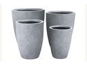 NOE URBAN PLANTER, CONCRETE LIGHT GRAY, SET OF 4- 19.5"X22.0", 16.5"X16.0", 13.5"X13.0", 10.5"X10.0"