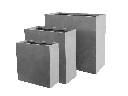 WALL RECTANGULAR, CONCRETE LIGHT GREY, SET OF 2 - , 23.5"X10.0"X23.5", 19.5"X7.0"X16.0", BC