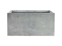 RECTANGULAR FIBER PLANTER, CEMENT LIGHT, SET OF 3 - 32.0" X 13.0" X 15.5", 24.0" X 10.5" X 12.0", 19.5"x7.5"x8.0", BCD