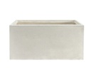 RECTANGULAR FIBER PLANTER, CEMENT WHITE, SET OF 3 - 32.0" X 13.0" X 15.5", 24.0" X 10.5" X 12.0", 19.5"x7.5"x8.0", BCD