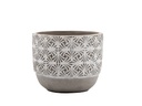 FLOWER PATTERN POT, CONCRETE GREY, 5.5"X4.5"