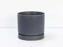 CARMEL ATTACHED SAUCERS PLANTERS, MIDNIGHT BLUE, 6.0"X5.5", CASE OF 6