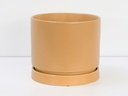 CARMEL ATTACHED SAUCERS PLANTERS, SUNSET PEACH, 7.5"X6.5", CASE OF 4