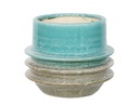 ART DÉCOR PLANTER, CELADON, 6.5'x6.5'x5.5'SOLD IN CASE OF 4