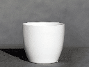 PEACE LILY CACHE POT, MATTE WHITE, 10.0"X8.5", SOLD IN CASE OF 2