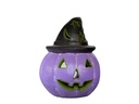 HALLOWEEN PUMPKIN WITH WIZARD HAT, VIOLET, 10.0"X13.5"