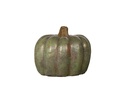 CLAY PUMPKIN,GREEN, 11.0"X9.0"