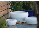 BONSAI BOWL PLANTER, CLOUD WHITE, SET OF 3- 13.5"X6.0", 11.0"X4.5", 8.5"X3.5"