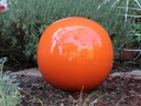 DECORATIVE SPHERE, 15.5", APRICOT BRIGHT