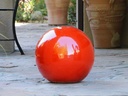 DECORATIVE SPHERE, 12.0", APRICOT BRIGHT