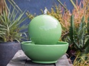 MORNING SUN SPHERE FOUNTAIN, TEA GREEN BRIGHT, 10"x10" (Base 17.5"x7.5")