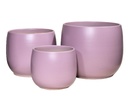 DAHLIA PLANTER, LILAC, SET OF 3- 15"X12.5", 12"X11", 10"X8"