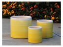 EASTER LILY PLANTER, OMBRE YELLOW, SET OF 3- 15"X13.5", 12"X12", 10"X9"