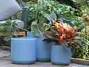 SONA PLANTER, BABY BLUE, SET OF 3, 14"X13.5", 11"X10.5", 8.5"X8"