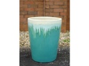 VASO PLANTER, PEARL ON SEA FOAM GREEN, SET OF 3- 17.5"X24.0", 14.0"X18.0", 11.0"X13.5"