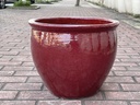 FISHBOWL GARDEN PLANTER, OX RED, SET OF 3- 15.5"X14", 12"X11.5", 8.5"X9.5"