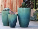 MIAMI PLANTER, RUSTY GREEN, SET OF 3- 18.0"X25.5", 14.5"X21.0", 12.0"X18.0"