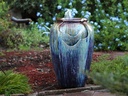 TEA GARDEN FOUNTAIN, SELF CONTAINED, RED COPPER ON VIOLET, SIZE B, 21.0" X 32.0" (PUMP INCLUDED)
