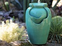 TEA GARDEN FOUNTAIN, SELF CONTAINED, TURQUOISE, SIZE D, 15.0" X 23.0" (PUMP INCLUDED)