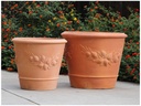 LEMON VASE PLANTER, RED CLAY, SET OF 2- 27"X22", 21.5"X19.5"