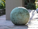 DECORATIVE SPHERE,  CORAL GEM GREEN,SIZE B, 12"D