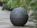 DECORATIVE SPHERE,  16", SILVER ROCK