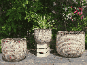 TUSCANO PLANTER, LIGHT MOCHA, SET OF 3 - 22.0"X18.5", 17.5"X15.0", 13.5"X11.5"