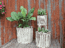 BRULEE PLANTER, LIGHT MOCHA, SET OF 3- 15.0" X 14.0", 12.0" X 11.5", 9.5" X 8.5"