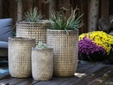 TALL WAFFLE PLANTER, LIGHT MOCHA, 20.5"X27.0", 16.5"X23.5", 13.5"X19.5", 10.5"X15.5"