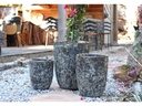 TALL MILANO CONE PLANTERS, CORAL GREY, SET OF 3- 17"X23", 13"X18", 11"X14