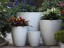 XLG CONE PLANTER, WHITE WHITE, SET OF 4 - 24.0" X 27.5", 18.5" X 21.0", 13.5" X 16.5", 10.0" X 12.0"