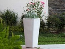 MEDIUM SLIM SQUARE PLANTER, WHITE WHITE, SIZE B, 15.5”X34.5”