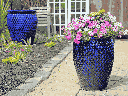 MIAMI PLANTER, FALLING BLUE, SET OF 2 - 22.0'' X 29.0'', 16.5'' X 23.0''