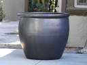 XLG NO DECOR PLANTER, MATTE BLACK, 30.0'' X 26.0''