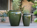 URN SMOOTH FINISHED, FERN GREEN,SET OF 2 - 22.5" X 27.5", 14.0" X 22.0"