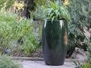 DRUM SHAPED PLANTER, EMERALD GREEN, 20.0" X 35.0"