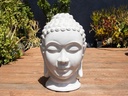 MEDIUM BUDDHA HEAD, WHITE WHITE, SIZE B, 14"X 20"
