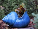 SHELL PLANTER, FALLING AQUA 23.0" X 17.0" X 13.0"